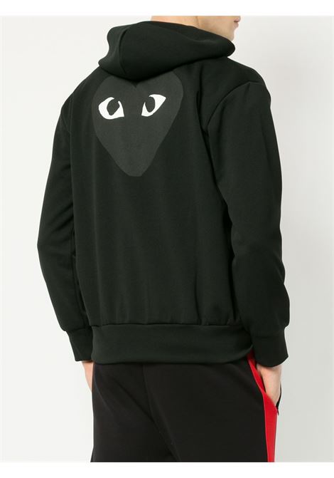 zipped big heart unisex black COMME DES GARÇONS PLAY | AX-T254-0511